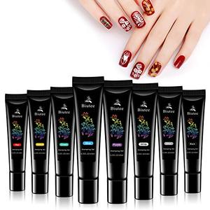 lot 52862 image: Stamping Gel 8 Colors, Printing Glue Nail Art UV Gel Polish for Nail Stamp Plate, Easier Nail Art Gel Soft Tube, Halloween Nail Art Printing, 8ml