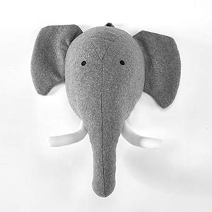 lot 52865 image: Elephant Stuffed Animal Wall Mount