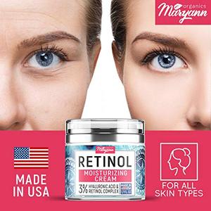 lot 52867 image: Anti Aging Retinol Moisturizer Cream for Face - Natural and Organic Night Cream - Made in USA - Wrinkle Cream for Women and Men - Facial Cream with Hyaluronic Acid and 3% Retinol Complex