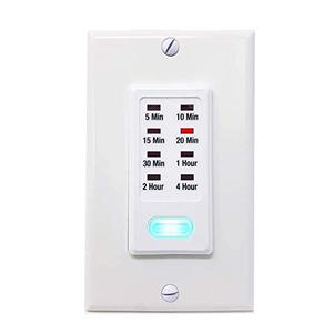 lot 52878 image: Light Timer Switch 5-10-15-20-30 Minute 1-2-4 Hour Heavy Duty Countdown Wall Timer Automatic Shut Off Programmable Timer Switch Electric Timer for Bathroom Fan, Porch Light, Heater - UL Listed