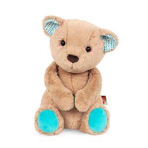 lot 53803 image: B. toys by Battat Happy Hues Cara-Mellow Bear Soft & Cuddly Plush Teddy Bear Huggable Stuffed Animal Bear Toy Washable Newborns, Toddlers, Kids