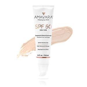 lot 53806 image: Amavara Tinted Mineral Sunscreen SPF 50 2.4oz  Zinc Oxide, Reef Safe, Vegan, Broad Spectrum, Safe for Sensitive Skin (1-Count)