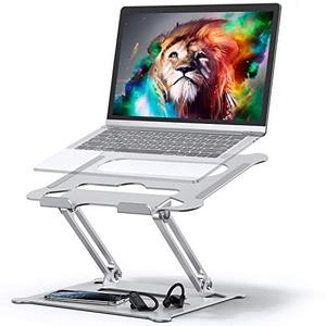 lot 53822 image: Laptop Stand for Desk KXLY Ergonomic Aluminum Laptop Computer Stand Laptop Riser Adjustable Notebook Holder Stand with Heat-Vent, Compatible with MacBook,Air, Pro, Dell XPS More (Silver)
