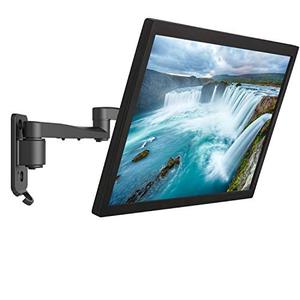lot 53825 image: WALI TV Wall Mount Bracket Articulating Full Motion Detachable Arm for Most 13 to 42 inch LED, LCD Flat Screen Display, up to 44lbs (1342LM), Black