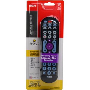 lot 53865 image: RCA RCRBB05BHZ Universal Remote Control - Black