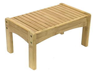 lot 52752 image: Sorbus Small Bamboo Step Stool Great Foot Rest Stoolpotty Training, 14 X8.5x7