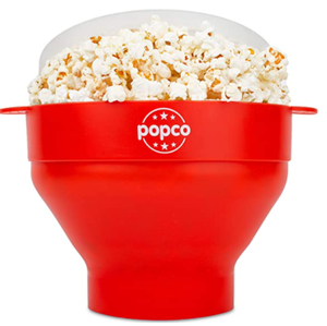 lot 55716 image: The Original Popco Silicone Microwave Popcorn Popper With Handles, Silicone P...
