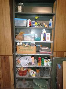 lot 9026 image: Mega Lot Of Assorted Garage Items Gardening,Painting Etc (Shelf Not Included )