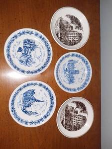 lot 2030 image: Lot of 5 Small Decorative Dishes. Wedgewood and Woods and Sons