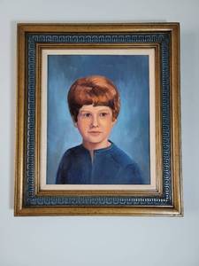 lot 2143 image: Wooden MCM Frame Painting