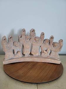 lot 2155 image: Austin Productions 1965 Sculpture Menorah Hanukkah Ellen Lord Judaica 7 inch tall