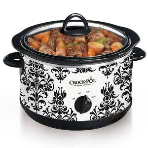 lot 9002 image: Crock-Pot Patterned Slow Cooker 4.5-qt. Works