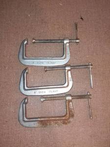 lot 8087 image: Three 4 Inch Clamps