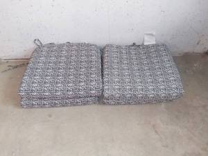 lot 8100 image: Set of 4 Black and White Tie-down Seat Cushions
