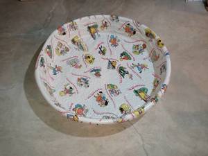 lot 8114 image: Very Nice Vintage Nursery Rhyme Character Baby Pool In Excellent Condition