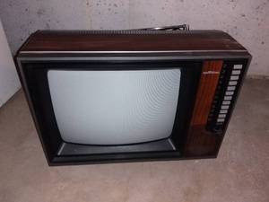 lot 8147 image: Vintage Sears Roebuck TV Powers On