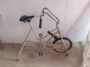 lot 8165 image: Vintage Sears Stationary Bicycle