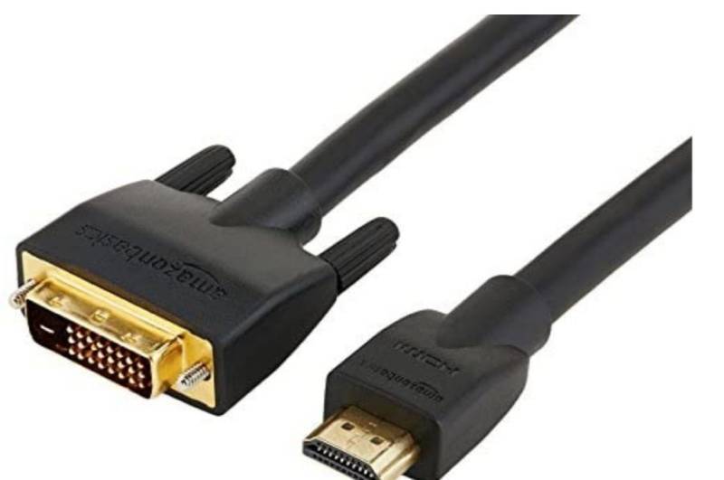 lot 393000 image: Hdmi To Dvi Adapter Cable, Amazonbasics 25 Foot  25, Pack Of 5, Gold-plated