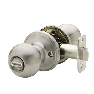 lot 88786 image: Copper Creek BK2030SS Ball Privacy Door Knob, Satin Stainless