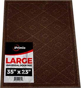 lot 88796 image: SlipToGrip Universal Door Mat Plaid Design Size 35 x 24 Anti Slip, Durable & Washable Duraloop Mesh Entrance Outdoor & Indoor Welcome Mat Dirt and Dust Absorber