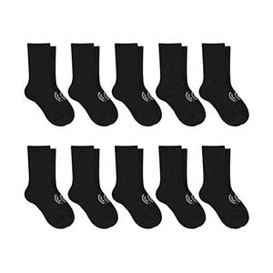 lot 88826 image: C9 Champion boys 10 Pack Black Crew Socks, Black, Large US