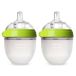 lot 88831 image: Comotomo Baby Bottle, Green, 5 Ounce (2 Count)
