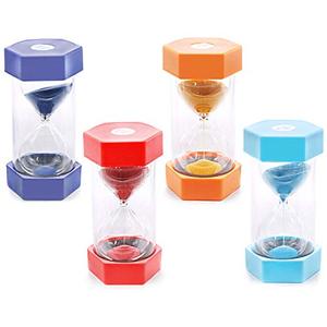 lot 88837 image: Keadic 15 Minutes Security Sandglass Hourglass Sand Clock Timer for Kids Games Brushing Timer Home Office Decor Timers - Pack of one (Red)