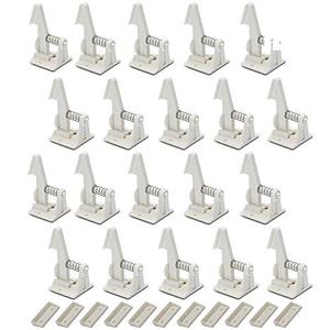 lot 88843 image: Cabinet Locks Child Safety Latches - 20 Pack Vmaisi Baby Proofing Cabinets Drawers Lock - Upgraded Stronger Adhesive Easy Installation - No Drilling