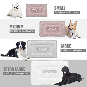 lot 88849 image: SIWA MARY Dog Bed Mat Soft Crate Pad Washable Anti-Slip Mattress for Large Medium Small Dogs and Cats Kennel Pad (42inch,Grey)