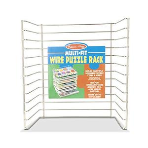 lot 90822 image: Melissa & Doug Multi-Fit Wire Puzzle Rack