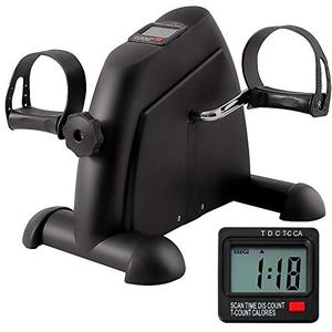 lot 90845 image: GOREDI Pedal Exerciser Stationary Under Desk Mini Exercise Bike - Peddler Exerciser with LCD Display, Foot Pedal Exerciser for Seniors,ArmLeg Exercise (White)