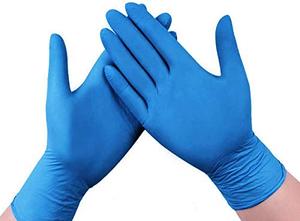 lot 90850 image: 100 Pcs Nitrile Disposable Gloves - Soft Industrial Gloves, Nitrile and Vinyl Blend Gloves Powder-Free, Latex-Free Protective Gloves, Soft and Comfortable, Size Large - SereneLife SLGLVNIT100LG