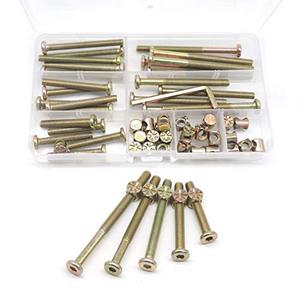 lot 90865 image: Baby Bed Crib Screws Hardware Replacement Kit, cSeao 25-Set M6x40mm 50mm 60mm 70mm 80mm Hex Drive Socket Cap Screws Barrel Nuts Assortment Kit for Beds Headboards Chairs Furniture