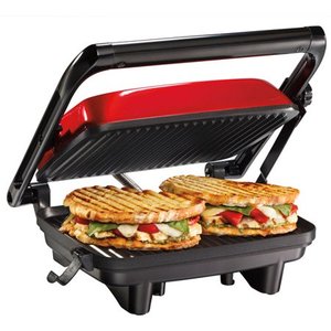lot 92513 image: Hamilton Beach Panini Press Gourmet Sandwich Maker Model# 25462Z