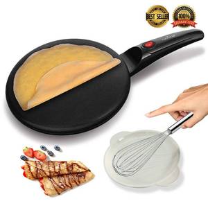 lot 92558 image: NutriChef Electric Griddle - Crepe Maker Hot Plate Cooktop - Black - Black