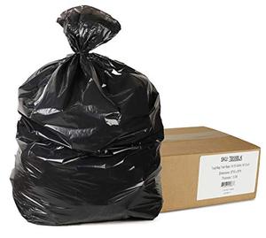 lot 95776 image: ToughBag Contractor Trash Bags, Large 55 Gallon, Heavy Duty Construction Garbage Bag, 1.5 Mil, for Home and Commercial Use. 50 ct