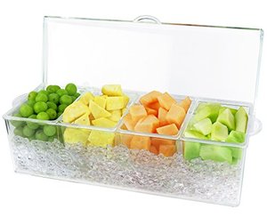 lot 95781 image: Estilo 4 Section Condiment on Ice, Clear