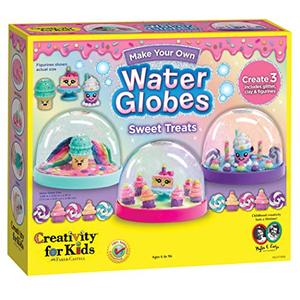 lot 95833 image: Creativity for Kids Make Your Own Water Globes Sweet Treats Create 3 DIY Dessert Themed Snow Globes