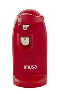 lot 95840 image: IMUSA USA Electric Can Opener with Bottle Opener and Knife Sharpener, Red