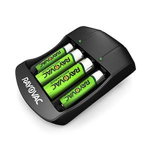 lot 95849 image: Rayovac AA & AAA Rechargeable Batteries with Battery Charger (2 AA & 2 AAA Rechargeable Batteries with Charger)