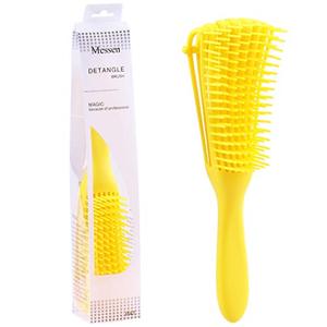 lot 95856 image: Messen Detangling Brush for Natural Black Hair Detangler for Afro America Textured 3a to 4c Kinky Curly Wavy Eliminate Knots While Exfoliating Your Scalp and Stimulate Blood Circulation (Yellow)