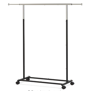lot 90831 image: SIMPLE HOUSEWARE STANDARD ROD GARMENT RACK, BLACK