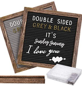 lot 92506 image: Gelibo Double Sided Letter Board With 750 Precut White & Gold Lettersmonths