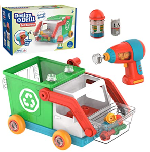 lot 92519 image: Educational Insights Design & Drill Bolt Buddies Recycling Truck