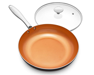 lot 92522 image: Michelangelo 8 Inch Frying Pan With Lid, Nonstick Small Frying Pan With Ceramic