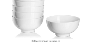 lot 92549 image: Dowan - Small Ceramic White Bowl - Set of 5