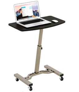 lot 92570 image: Shw Height Adjustable Mobile Laptop Stand Desk Rolling Cart, Height Adjustable