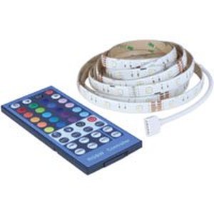 lot 2054 image: LED Reel Tape Light, RGBW Colors, IR Wireless Remote Control, 12 FT 4 Pack