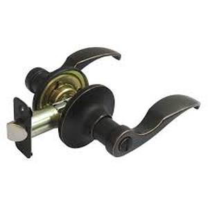 lot 2062 image: Gate House BedBath Aged bronze finish door handle