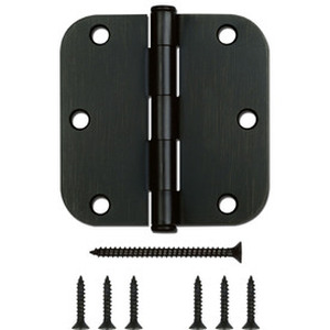 lot 2083 image: Gatehouse 12-Pack 3.5-in Oil-Rubbed Bronze Entry Door Hinges